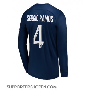 Paris Saint-Germain Sergio Ramos #4 Hemma Matchtröja 2022-23 Långärmad